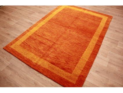 Orient Teppich "Gabbeh" reine Wolle 242x168 cm Orange