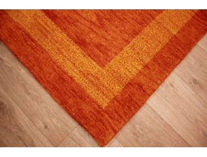 Oriental carpet "Gabbeh" pure wool 242x168 cm Orange