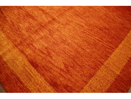 Oriental carpet "Gabbeh" pure wool 242x168 cm Orange