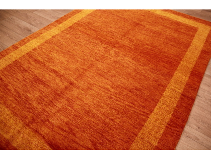 Oriental carpet "Gabbeh" pure wool 242x168 cm Orange