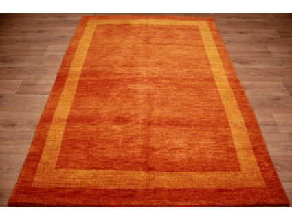 Oriental carpet "Gabbeh" pure wool 242x168 cm Orange