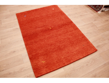 Oriental carpet "Gabbeh" pure wool 176x123 cm Orange