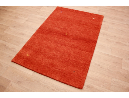 Oriental carpet "Gabbeh" pure wool 176x123 cm Orange