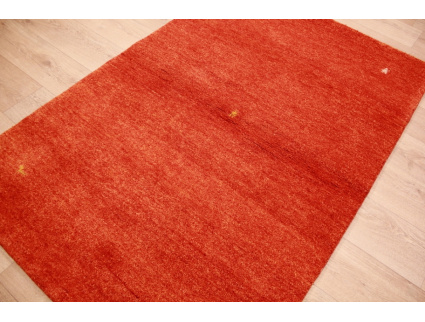 Oriental carpet "Gabbeh" pure wool 176x123 cm Orange