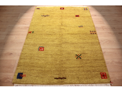 Oriental carpet "Gabbeh" pure wool 179x123 cm Pale green