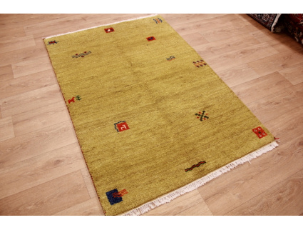 Oriental carpet "Gabbeh" pure wool 179x123 cm Pale green