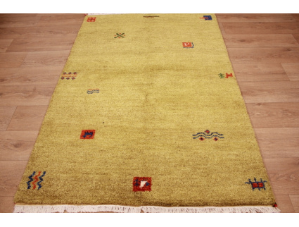 Oriental carpet "Gabbeh" pure wool 179x123 cm Pale green