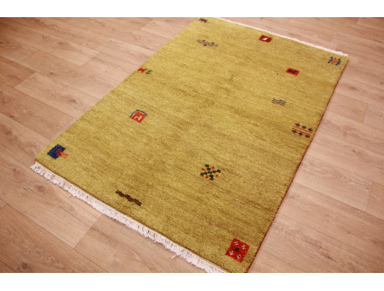 Oriental carpet "Gabbeh" pure wool 179x123 cm Pale green