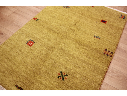 Oriental carpet "Gabbeh" pure wool 179x123 cm Pale green