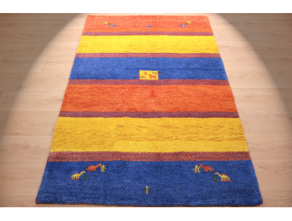 Oriental carpet "Gabbeh" pure wool 185x123 cm Yellow