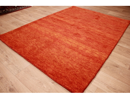 Oriental carpet "Gabbeh" pure wool 200x146 cm Orange