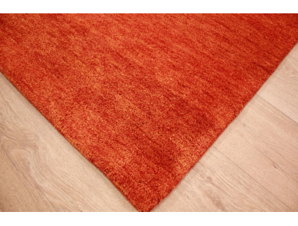 Oriental carpet "Gabbeh" pure wool 200x146 cm Orange