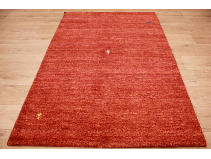 Oriental carpet "Gabbeh" pure wool 183x119 cm Orange