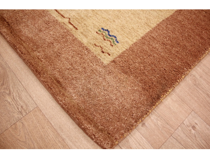 Oriental carpet "Gabbeh" pure wool 235x169 cm Beige