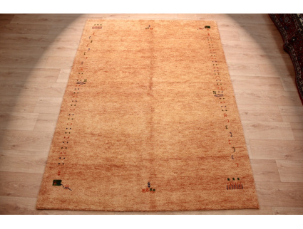 Oriental carpet "Gabbeh" pure wool 241x169 cm Beige