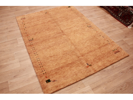 Oriental carpet "Gabbeh" pure wool 241x169 cm Beige