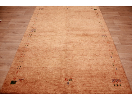 Oriental carpet "Gabbeh" pure wool 241x169 cm Beige