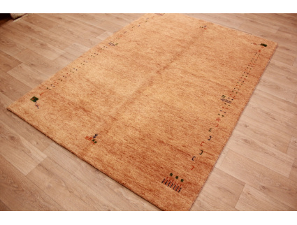 Oriental carpet "Gabbeh" pure wool 241x169 cm Beige