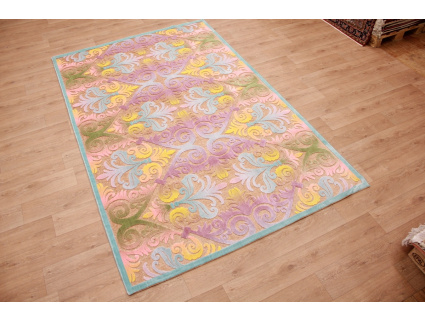 Modern oriental carpet Exir 300x200 cm Purple-Turquoise