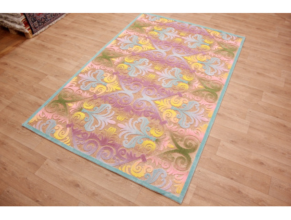 Modern oriental carpet Exir 300x200 cm Purple-Turquoise