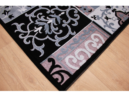 Modern oriental carpet Exir 300x200 cm Black