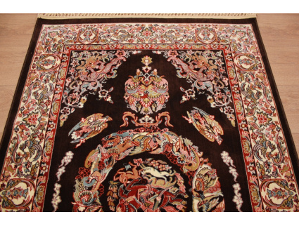 Classic oriental carpet Keramat 150x100 cm Brown