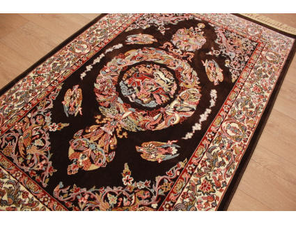 Classic oriental carpet Keramat 150x100 cm Brown