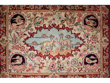 Persian carpet Ghom pure silk 80x60 cm