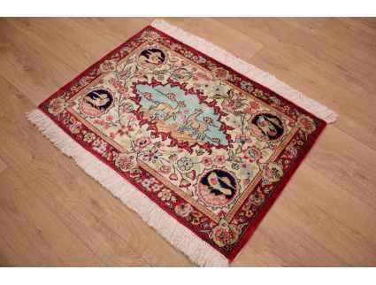 Persian carpet Ghom pure silk 80x60 cm