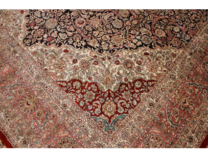 Hand-knotted chinese pure silk carpet 240x155 cm Blue