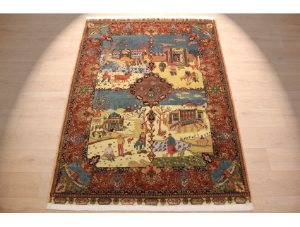 Oriental carpet  Kashan pure wool 211x154 cm