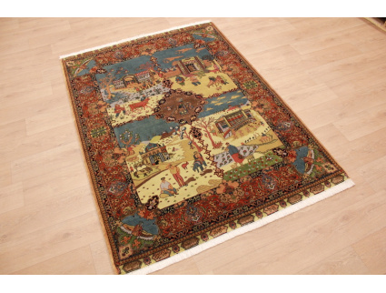 Oriental carpet  Kashan pure wool 211x154 cm