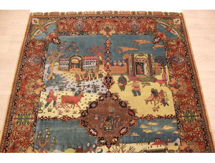 Oriental carpet  Kashan pure wool 211x154 cm