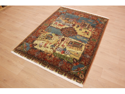 Oriental carpet  Kashan pure wool 211x154 cm