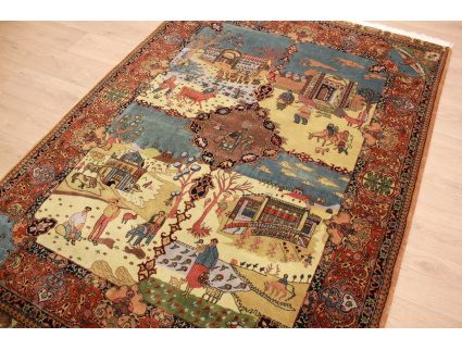 Oriental carpet  Kashan pure wool 211x154 cm