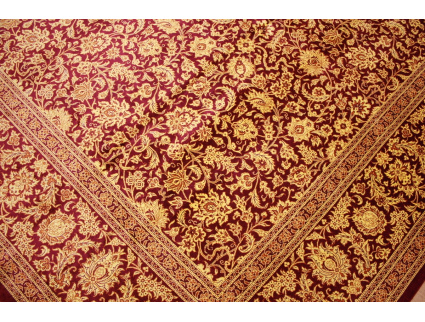 Persian carpet Qum pure Silk 294x196 cm Gold-Red