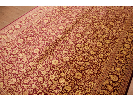 Persian carpet Qum pure Silk 294x196 cm Gold-Red