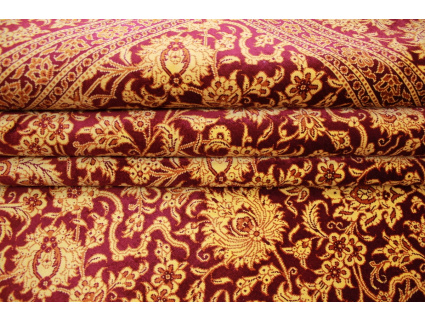 Persian carpet Qum pure Silk 294x196 cm Gold-Red