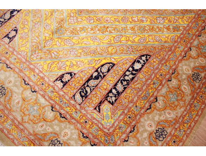 Persian carpet Qum pure Silk 147x98 cm Gold