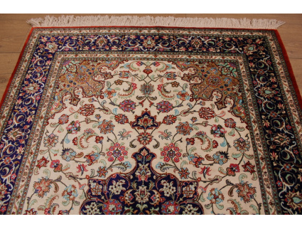 Persian Qum pure Silk rug 158x108 cm Beige