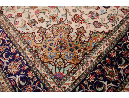 Persian Qum pure Silk rug 158x108 cm Beige