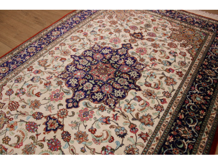 Persian Qum pure Silk rug 158x108 cm Beige