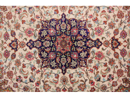 Persian Qum pure Silk rug 158x108 cm Beige