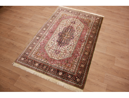 Persian carpet "Ghom" pure Silk rug 200x133 cm