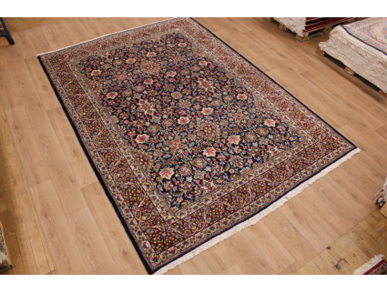 Perserteppich Kirman 340x240 cm Blau Durchgemustert