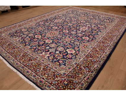 Perserteppich Kirman 340x240 cm Blau Durchgemustert