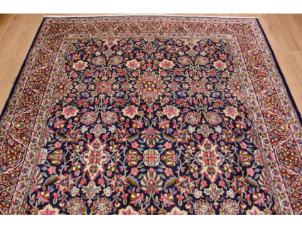 Perserteppich Kirman 340x240 cm Blau Durchgemustert