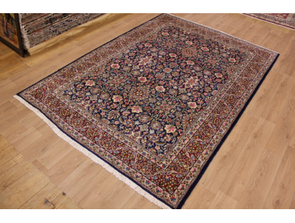 Perserteppich Kirman 340x240 cm Blau Durchgemustert