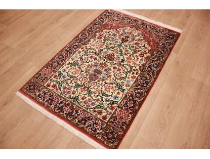 Persian carpet Qum pure Silk 156x102 cm Beige