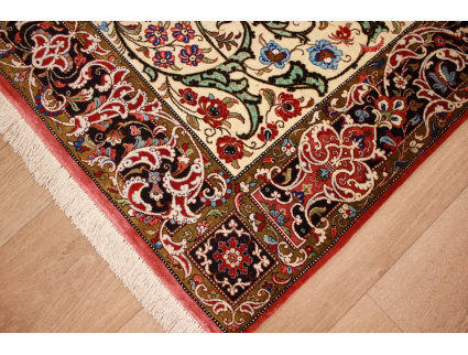 Persian carpet Qum pure Silk 156x102 cm Beige